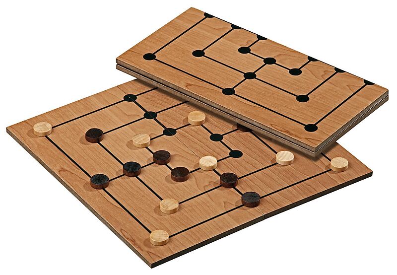 Mühle Classico: Gioco da Tavolo Strategico Pieghevole in Legno per 2 Giocatori