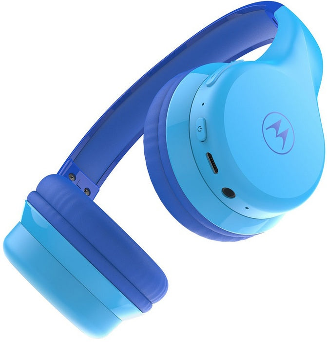 Motorola Moto JR300 Kabellose Over-Ear-Kopfhörer für Kinder - blau