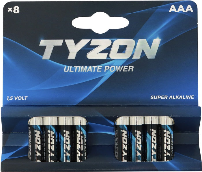 Tyzon 1.5V AAA Piles alcalines 8 pcs