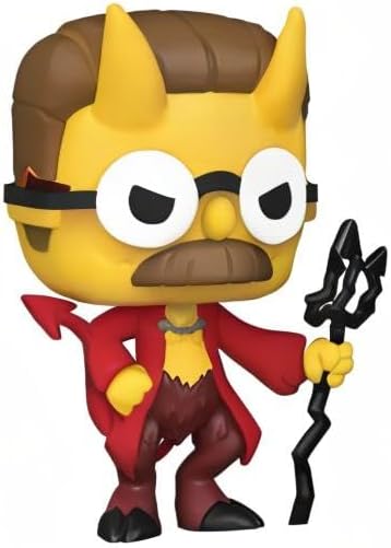 Funko Pop! Animazione: I Simpson - Ned Flanders Demone Statuetta da Collezione in Vinile