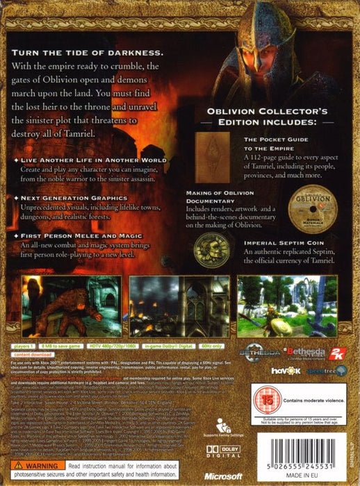 The Elder Scrolls IV: Oblivion - Collector's Edition - Xbox 360 (Usato)