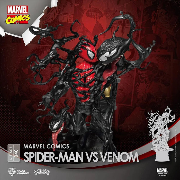 Diorama Epico Spider-Man vs Venom Beast Kingdom Marvel Comics - D-Stage da Collezione