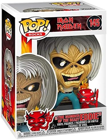 Funko Pop! Rocks Iron Maiden Eddie Scheletro The Beast Figura Vinile Collezione Ufficiale