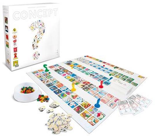 Concept Base Asmodee: Gioco da Tavolo Italiano Comunicazione Simbolica, Divertimento Creativo