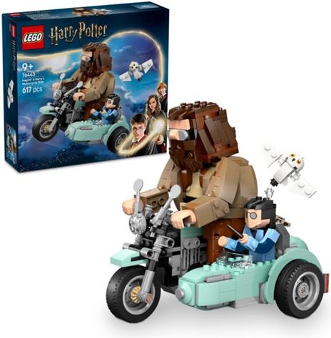 LEGO Harry Potter Giro sul Sidecar di Hagrid e Harry, Moto Giocattolo con Sidecar e Edvige - 76443