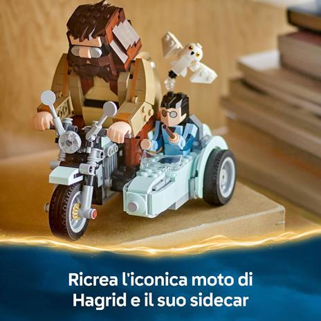 LEGO Harry Potter Giro sul Sidecar di Hagrid e Harry, Moto Giocattolo con Sidecar e Edvige - 76443