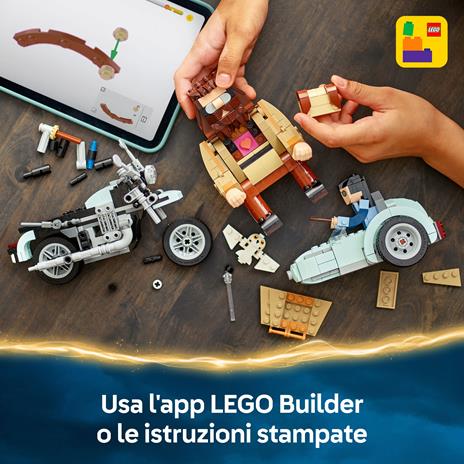 LEGO Harry Potter Giro sul Sidecar di Hagrid e Harry, Moto Giocattolo con Sidecar e Edvige - 76443
