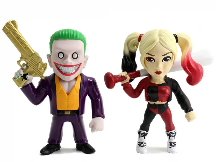 Suicide Squad Metals Die Cast 4" The Joker (Boss) & Harley Quinn Figure Two Pack