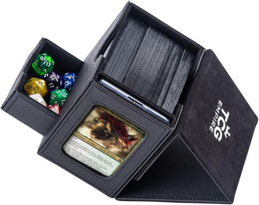 Portamazzo Commander TCG Empire Premium con Finestra, 100 Carte, Custodia Magnetica