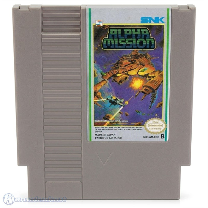 Cartuccia Gioco Nintendo NES Alpha Mission PAL-B Usata - Sparatutto Spaziale Classico