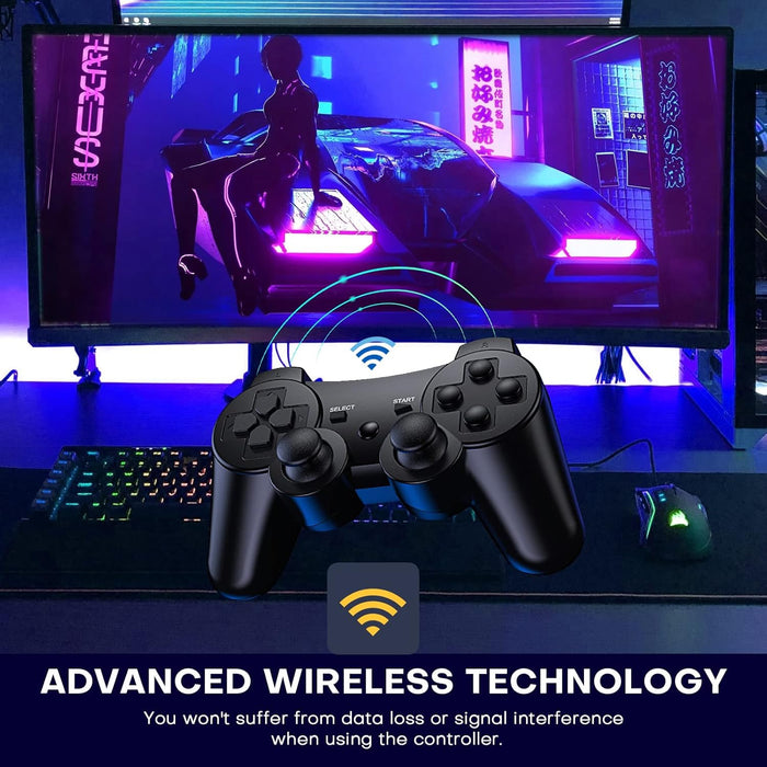 Controller Diswoe Dual-Shock PS3 Bluetooth Wireless Doppia Vibrazione