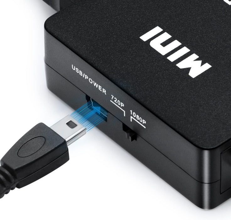 Adattatore  RCA CVBS a HDMI Video Audio Converter 1080P 720 - PC/WII/N64/TV/PS3/Blu-Ray DVD