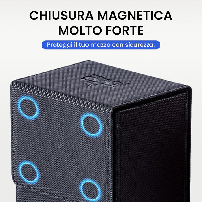 Portamazzo Commander TCG Empire Premium con Finestra, 100 Carte, Custodia Magnetica