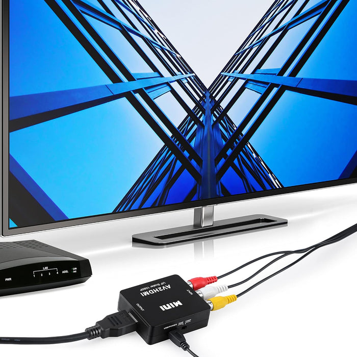 Adattatore  RCA CVBS a HDMI Video Audio Converter 1080P 720 - PC/WII/N64/TV/PS3/Blu-Ray DVD