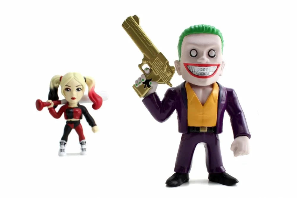 Suicide Squad Metals Die Cast 4" The Joker (Boss) & Harley Quinn Figure Two Pack