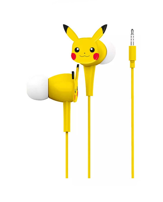 Cuffie auricolari con cavo Pokémon Pikachu con custodia con cerniera