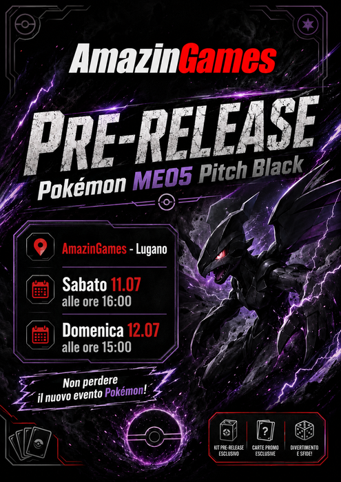 Kit per l'evento di pre-release di Pokémon Darknight ME05 del 11 luglio 2026