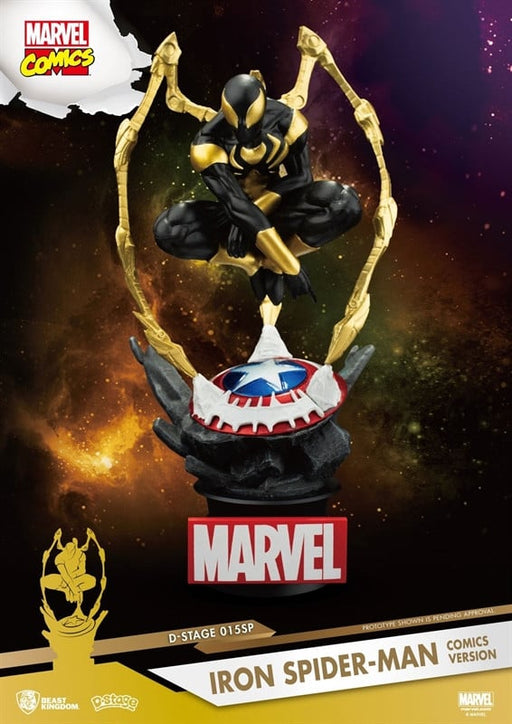 Diorama Marvel Iron Spider-Man 16cm: Figura in PVC da Collezione, Dettagli Incredibili!