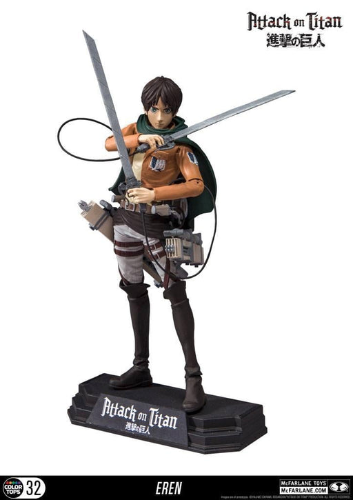 Action Figure Eren Jaeger Attacco dei Giganti Color Tops 18cm McFarlane da Collezione