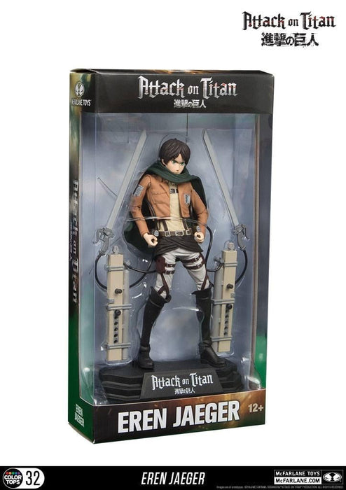 Action Figure Eren Jaeger Attacco dei Giganti Color Tops 18cm McFarlane da Collezione