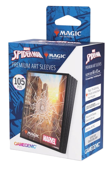 Gamegenic - Magic: The Gathering | Marvel's Spider-Man Premium Art Sleeves - Spider-Man Plains