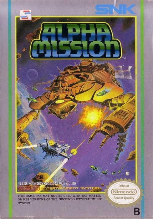 Cartuccia Gioco Nintendo NES Alpha Mission PAL-B Usata - Sparatutto Spaziale Classico