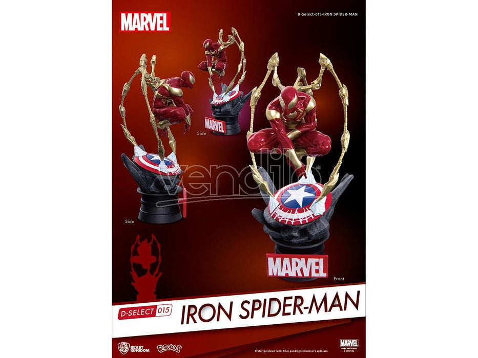 Beast Kingdom D-Select Iron Spider Figura Minifigure PVC Dettagliata Marvel Comics
