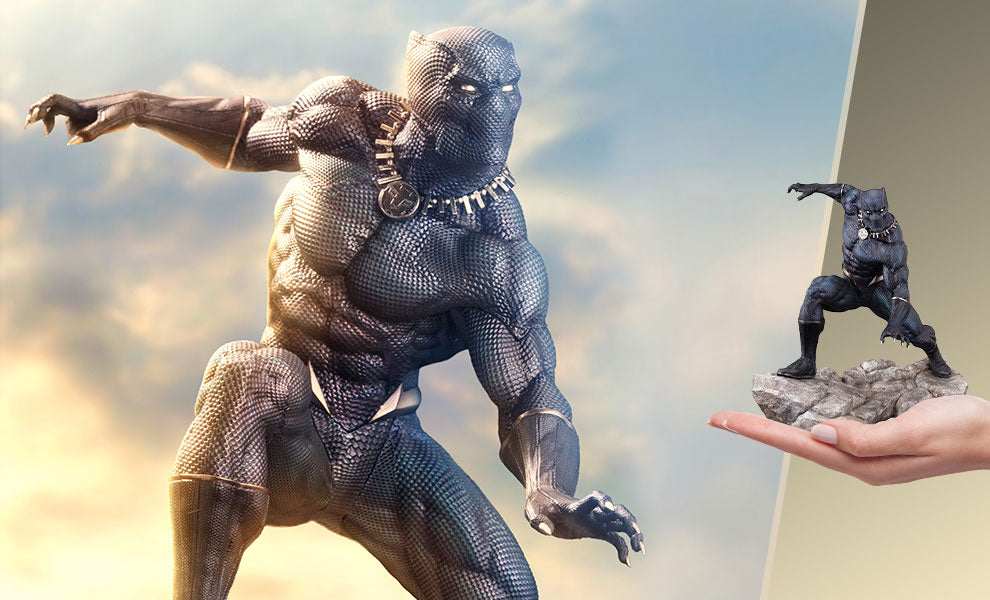 Statua ARTFX Premier Marvel Black Panther Kotobukiya T'Challa Vibranio Dettagliata Scala 1:10
