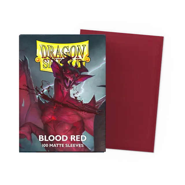 Dragon Shield - Blood Red - Matte Dual Sleeves