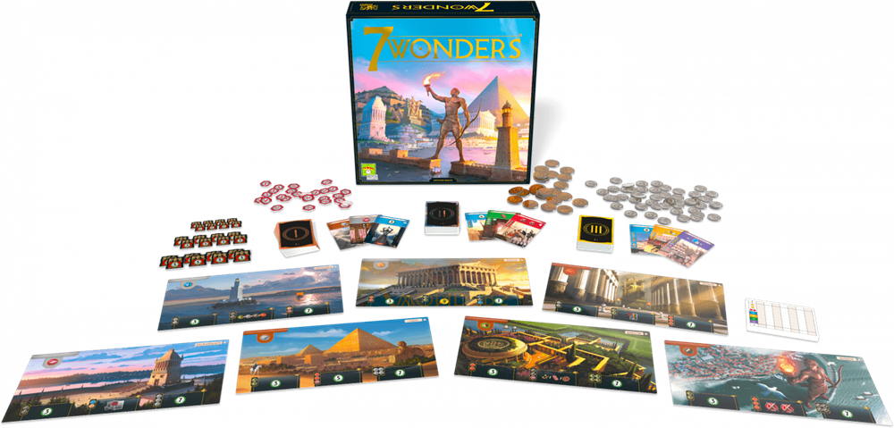 7 Wonders Gioco da Tavolo Strategico Asmodee - Costruisci Meraviglie Antiche