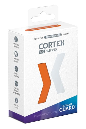 Ultimate Guard Cortex Sleeves Standard Size (100) - Orange - Taschine protettive (misura standard) Ultimate Guard