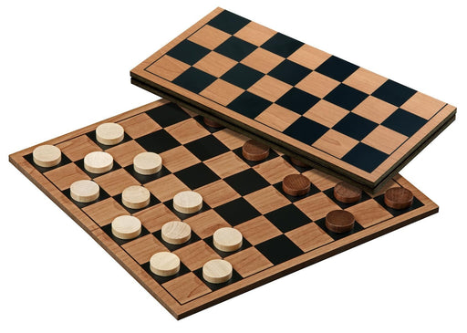 Set Dama Classico in Legno Pieghevole per Divertimento Strategico in Famiglia
