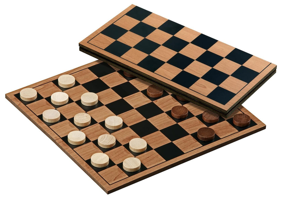 Set Dama Classico in Legno Pieghevole per Divertimento Strategico in Famiglia