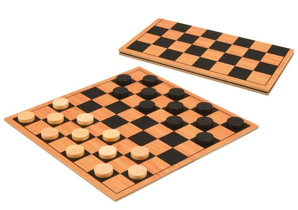 Set Dama Classico in Legno Pieghevole per Divertimento Strategico in Famiglia