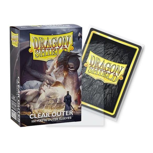 AT-13002 - 100 BUSTINE STANDARD - OUTER SLEEVES MATTE CLEAR - official Dragon Shield product image