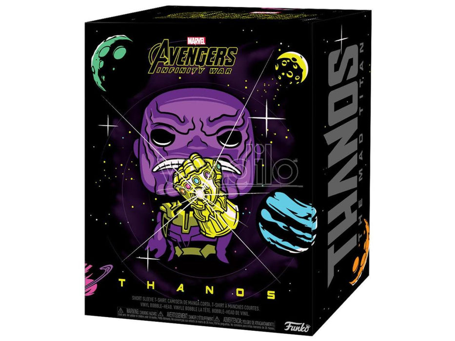Set Funko Pop! & T-shirt Ufficiale Marvel Avengers Thanos Taglia M Collezionabile