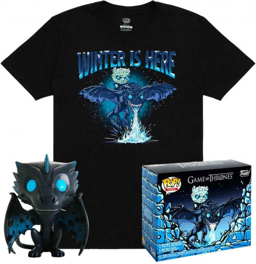 Set Esclusivo Funko Pop! & Maglietta Game of Thrones Viserion Ghiacciato Taglia M