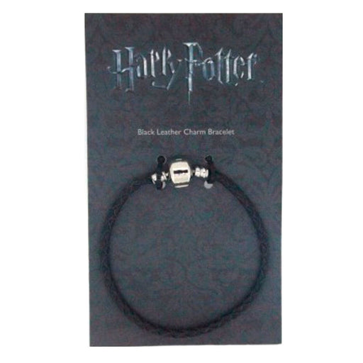 Harry Potter black leather charm bracelet-1