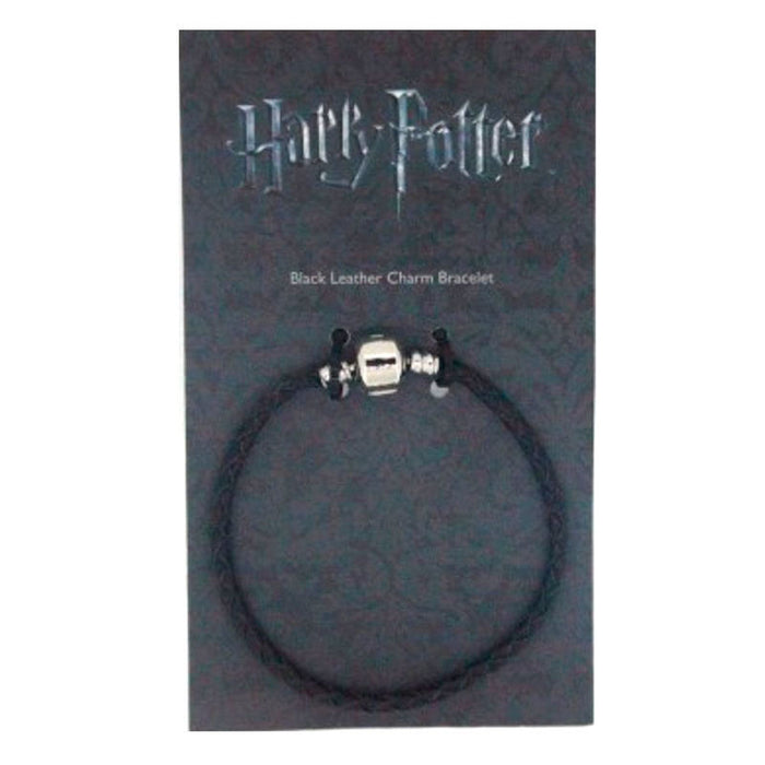 Harry Potter black leather charm bracelet-1