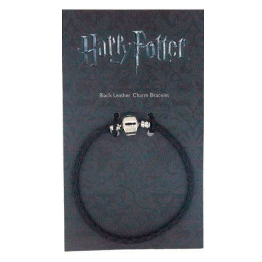 Harry Potter black leather charm bracelet-1