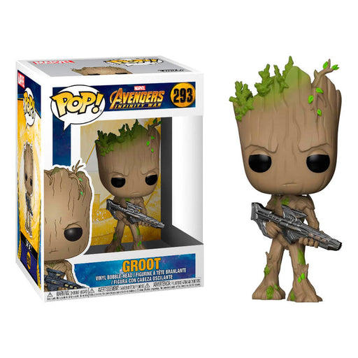 POP figure Marvel Avengers Infinity War Teen Groot with Gun-0
