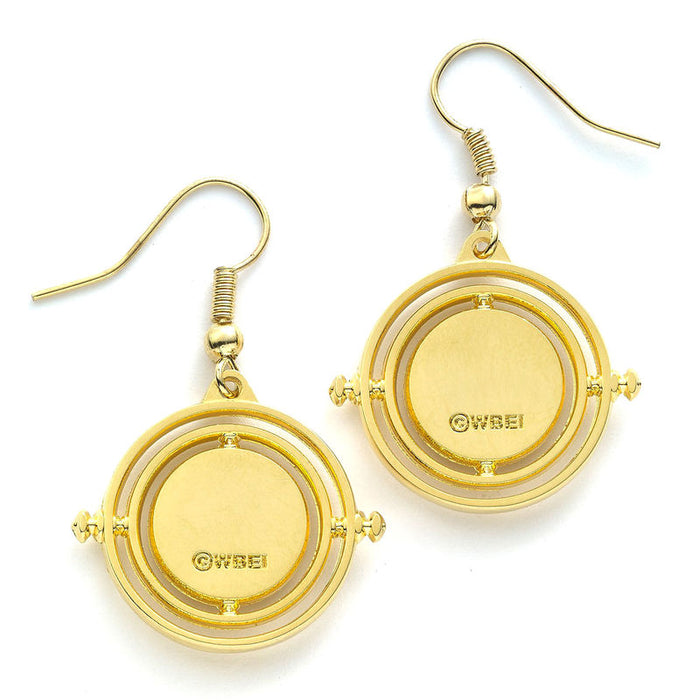 Harry Potter Time Turner gold plated stud earrings-1