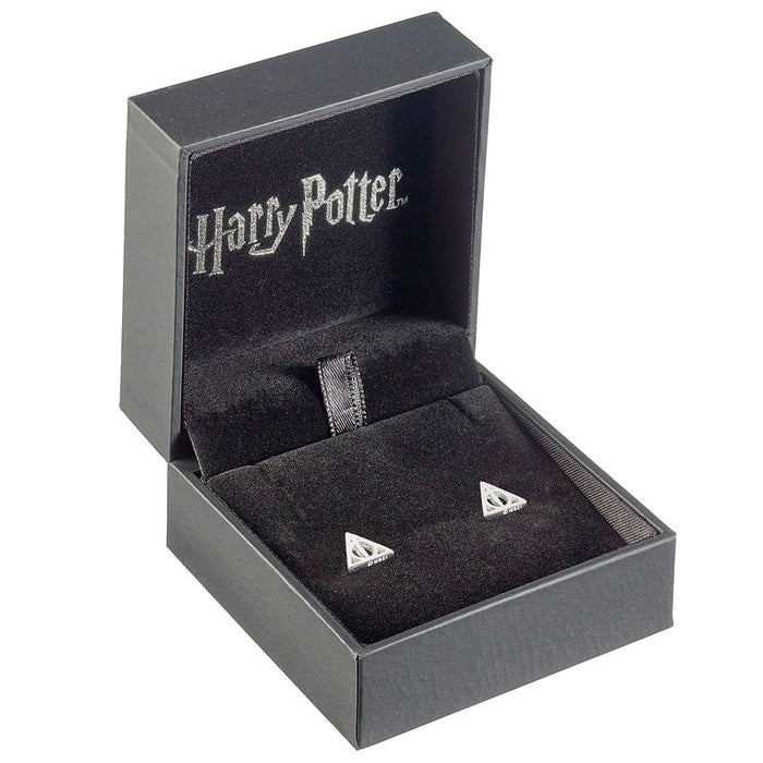 Harry Potter Deathly Hallows silver earrings-2