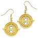 Harry Potter Time Turner gold plated stud earrings-2
