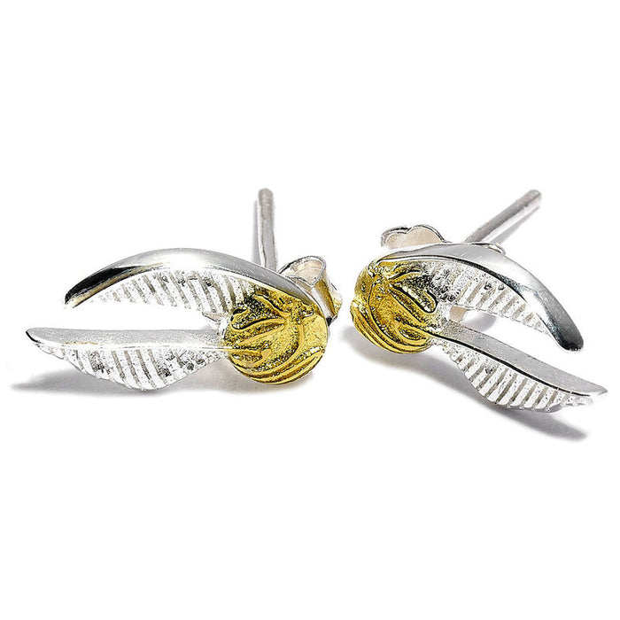 Harry Potter Golden Snitch silver earrings-3