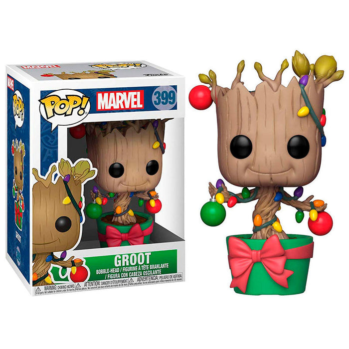 POP figure Marvel Holiday Groot with Lights & Ornaments-2