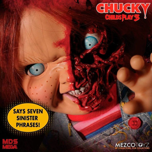 Chucky Childs Play 3 Chucky Pizza Face talking figure 38cm-1