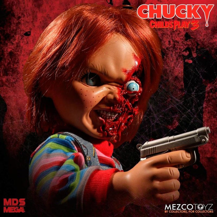 Chucky Childs Play 3 Chucky Pizza Face talking figure 38cm-5
