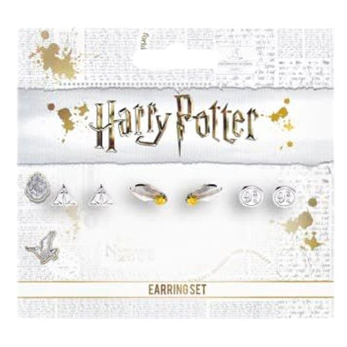 Harry Potter Deathly Hallows Golden Snitch Platform earrings set-5
