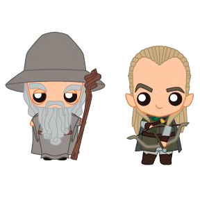 The Lord of the Rings Gandalf & Legolas set 2 Pokis figures-0